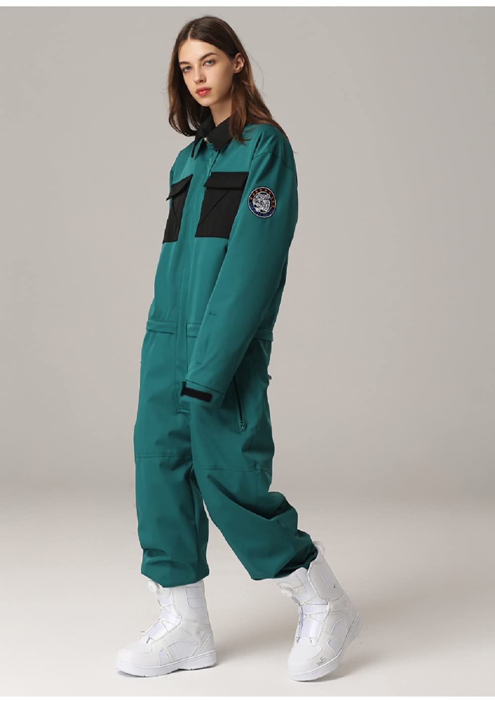 Amazon | HOTIAN スノーボード ウェア ワンピース つなぎ レディース